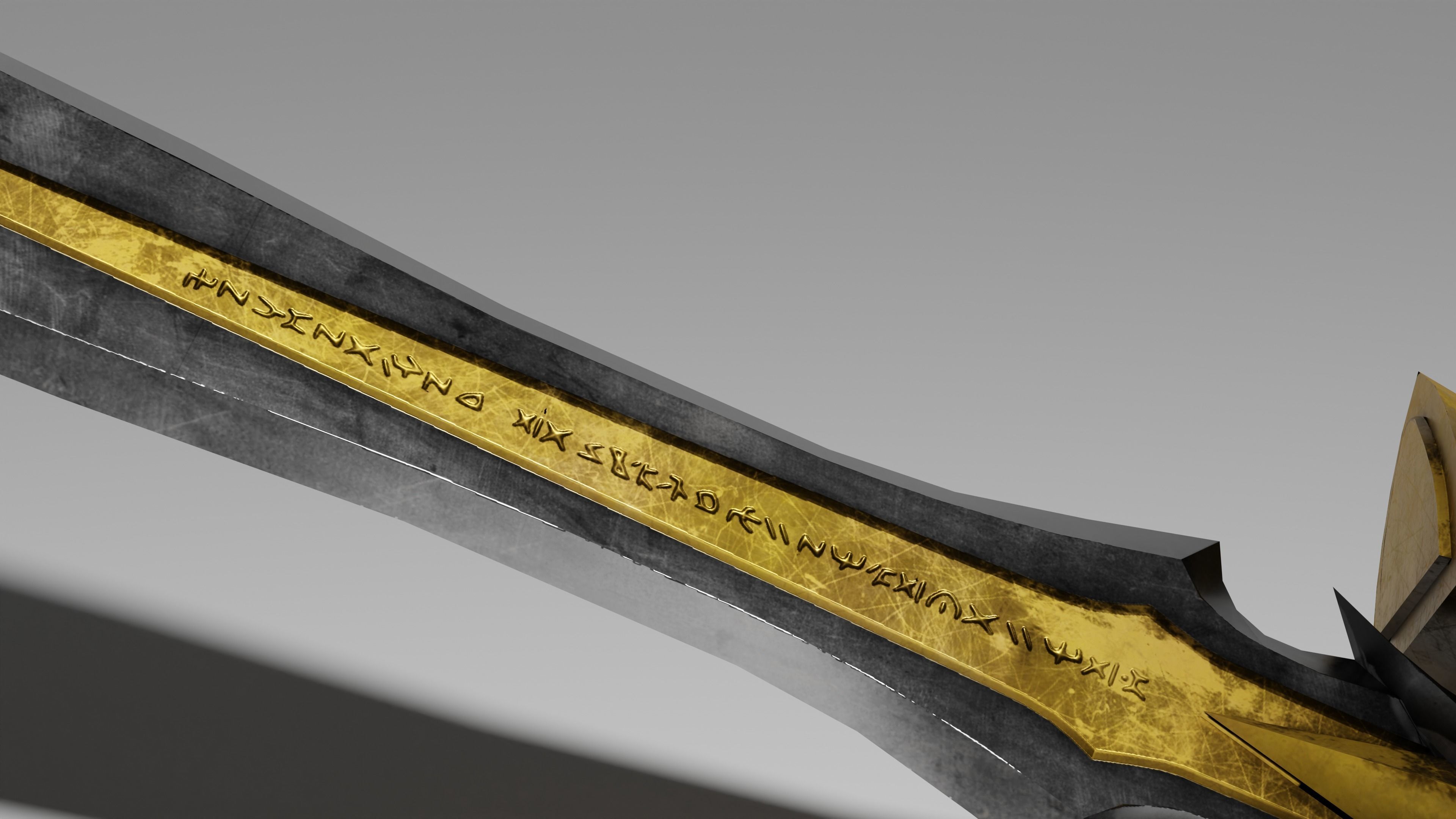 Sword of Light Low-poly 3D model_1