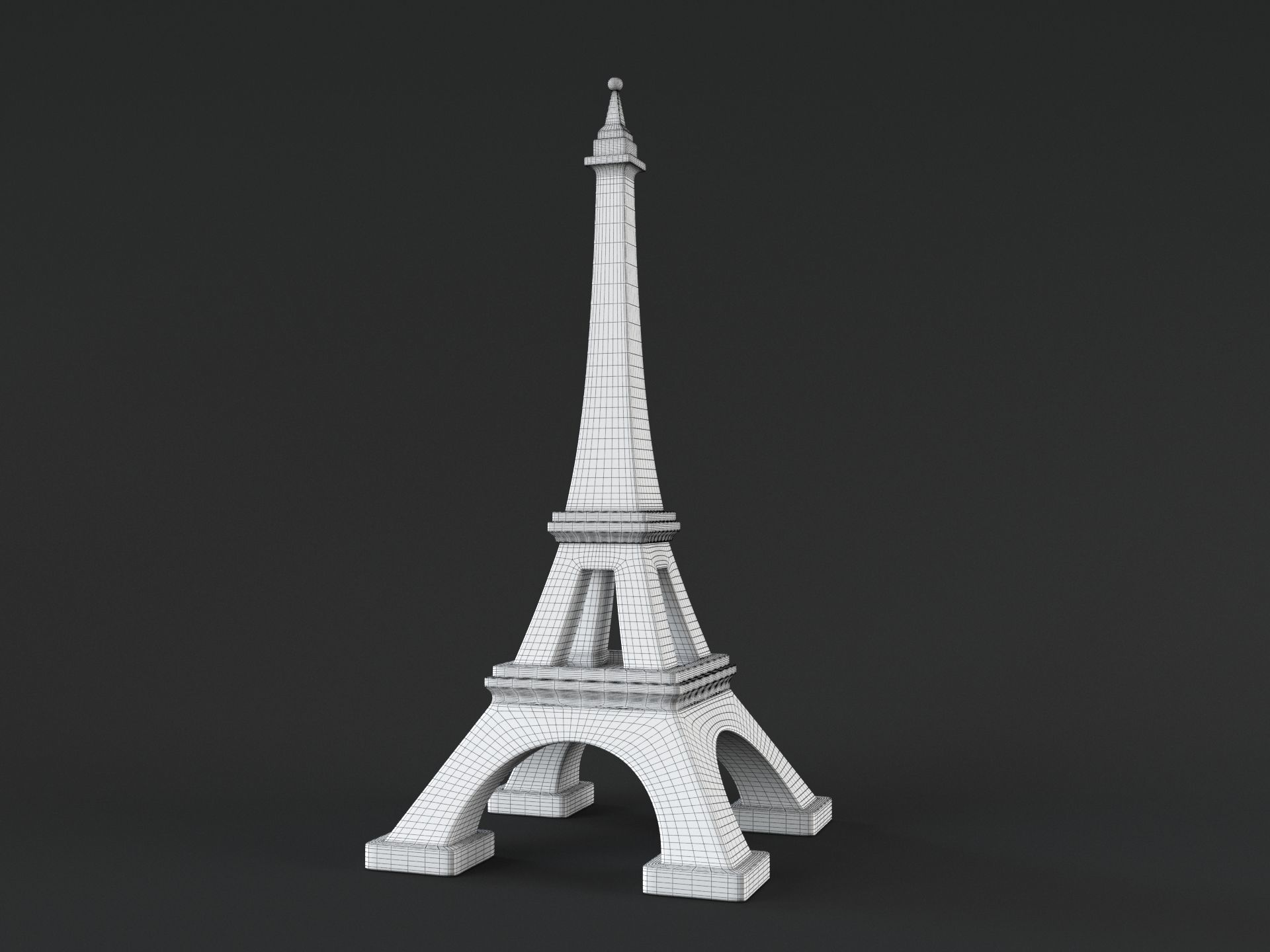 Eiffel Simple Tower 3D print model_1