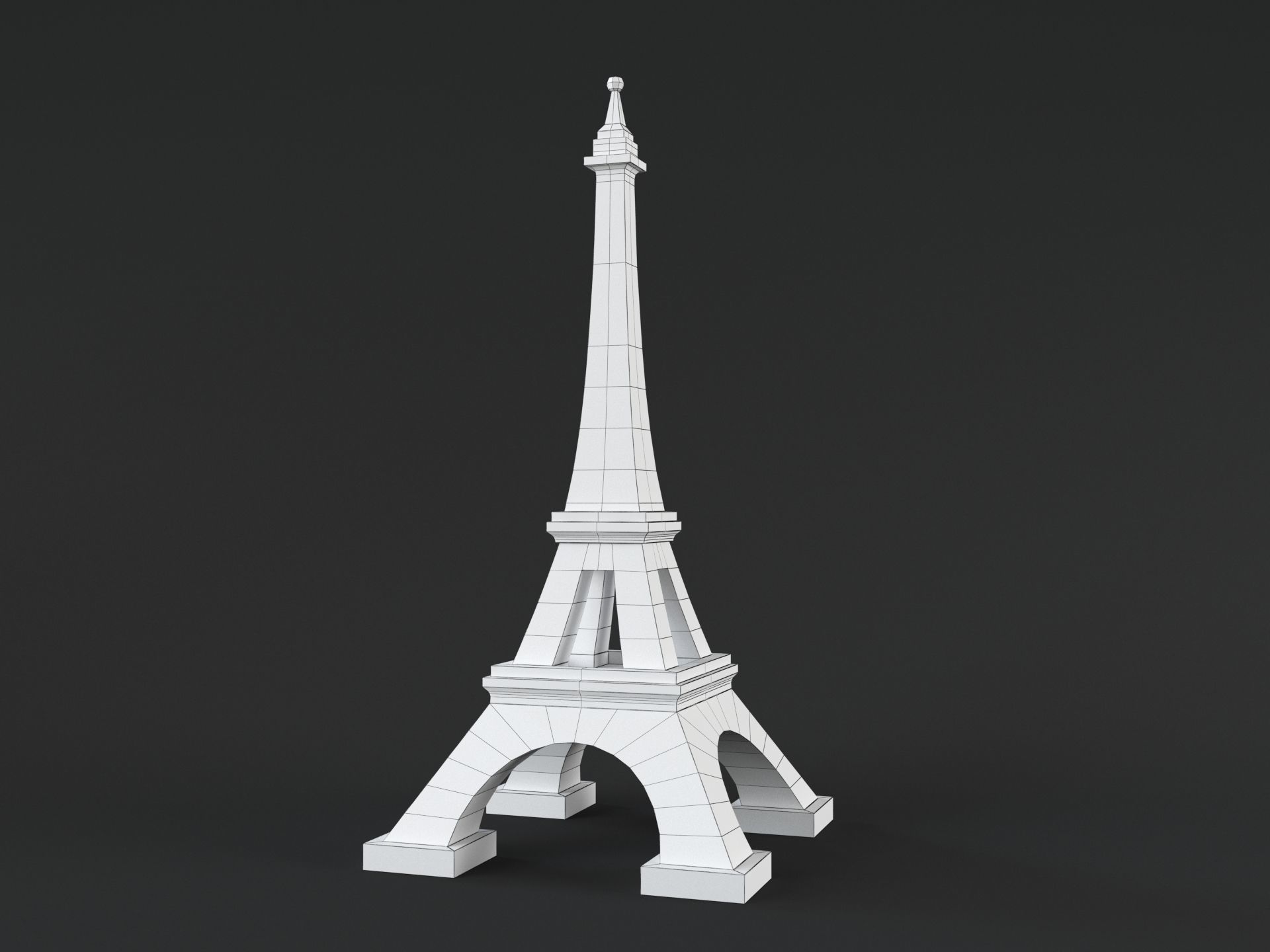Eiffel Simple Tower 3D print model_2