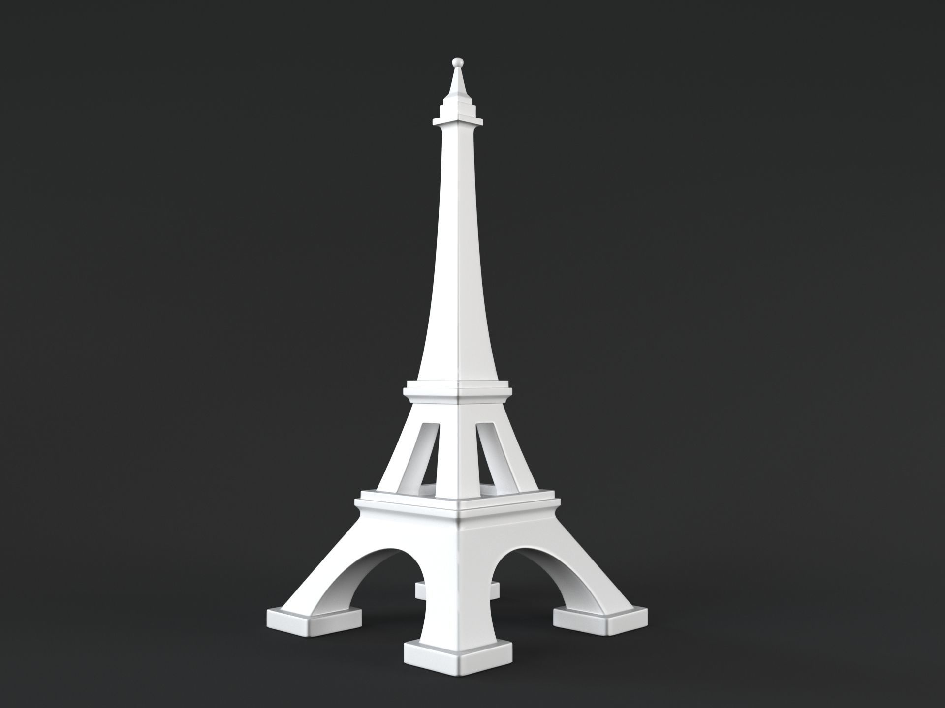 Eiffel Simple Tower 3D print model_3