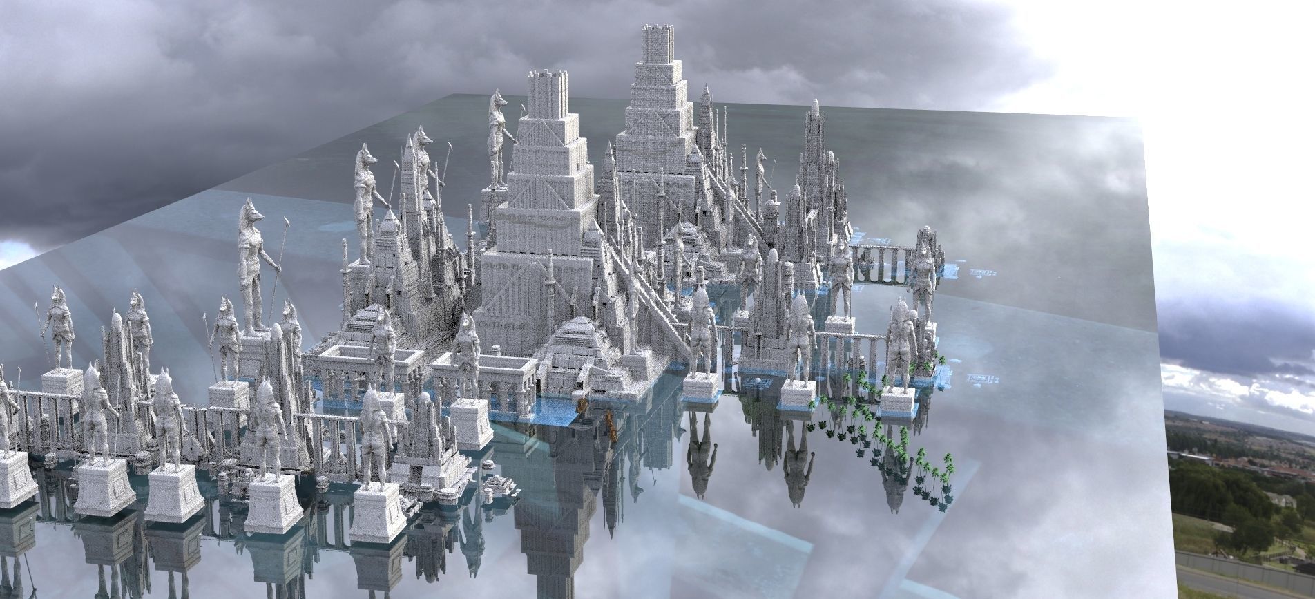 Ancient Egypt Kit bash Nile Full collection 1 3D model_11