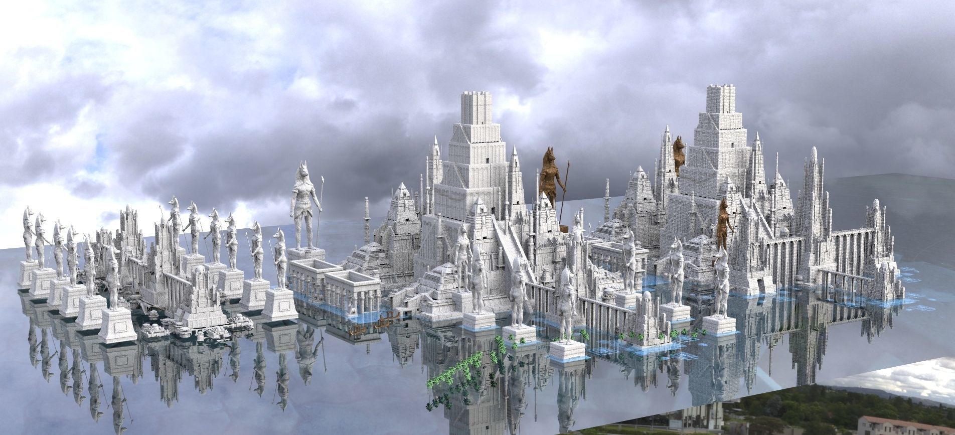 Ancient Egypt Kit bash Nile Full collection 1 3D model_3