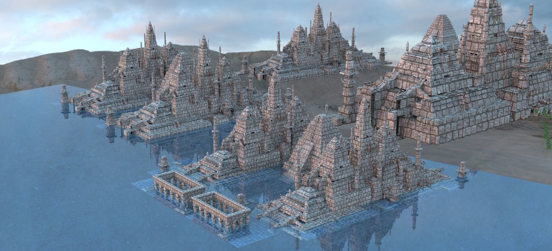 Ancient Egypt Kit bash Nile Full collection 1 3D model_15