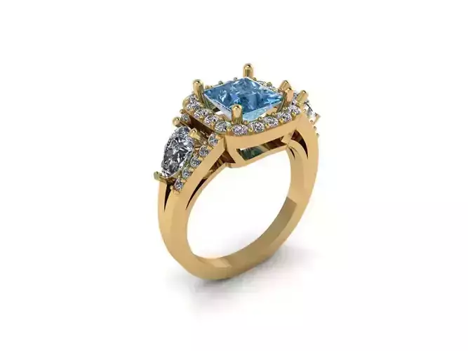 Princess halo ring 340