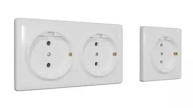 Electric socket 3D model Electric socket 3D model