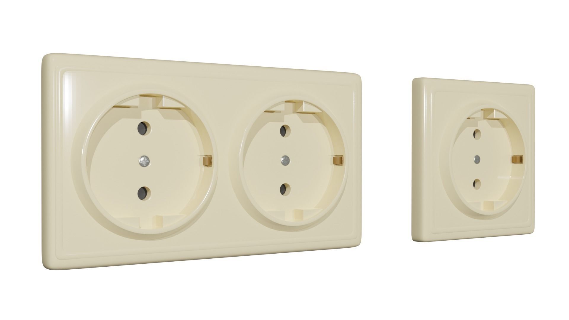 Electric socket 3D model_1