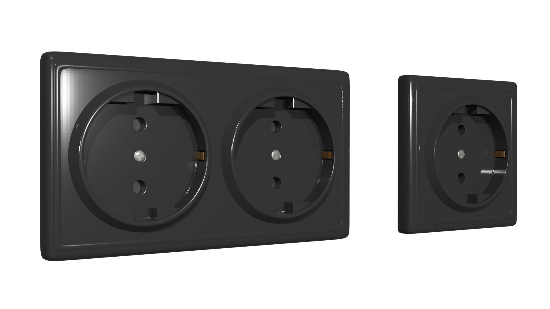 Electric socket 3D model_2