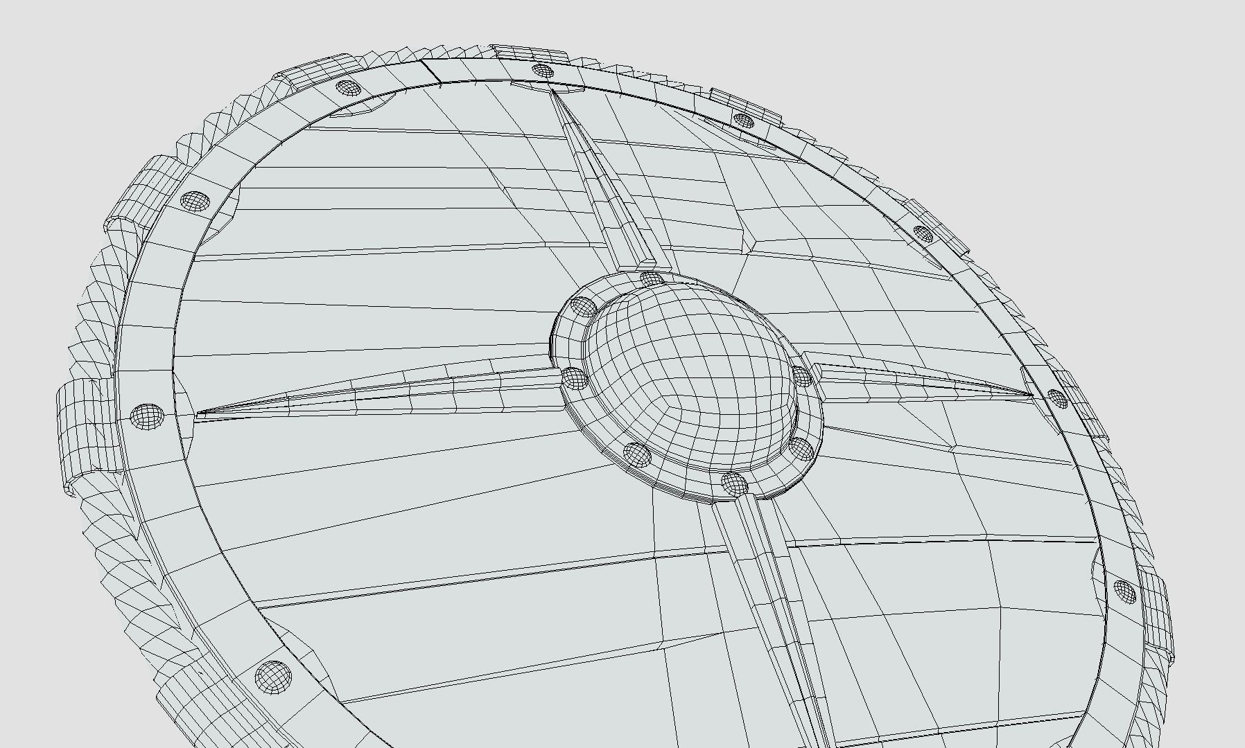 Viking Raven Shield Low-poly 3D model_15