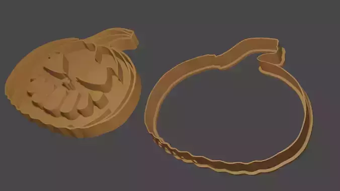 Pumpkin Halloween B cookie cutter 