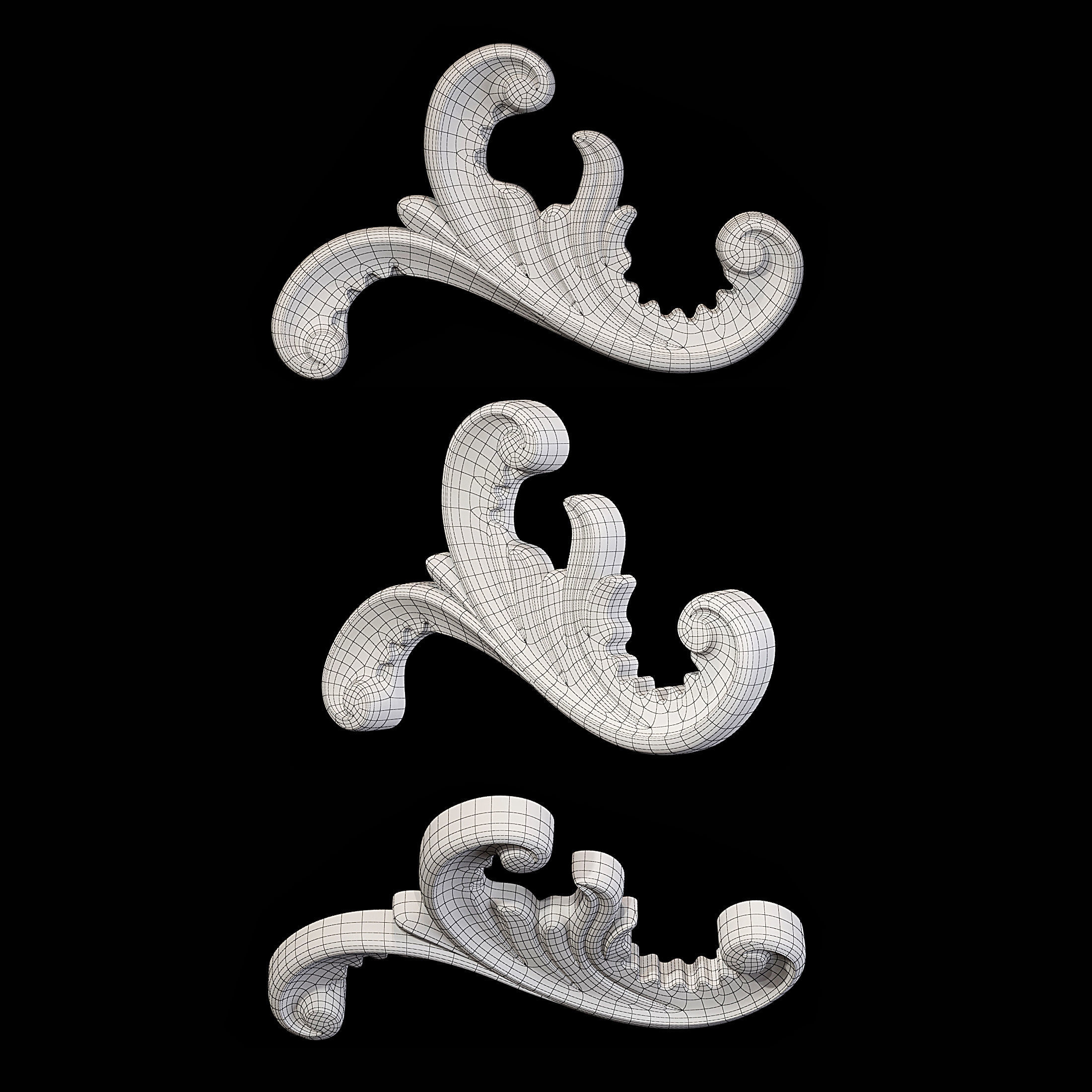 Classic carved 112 3D model_5