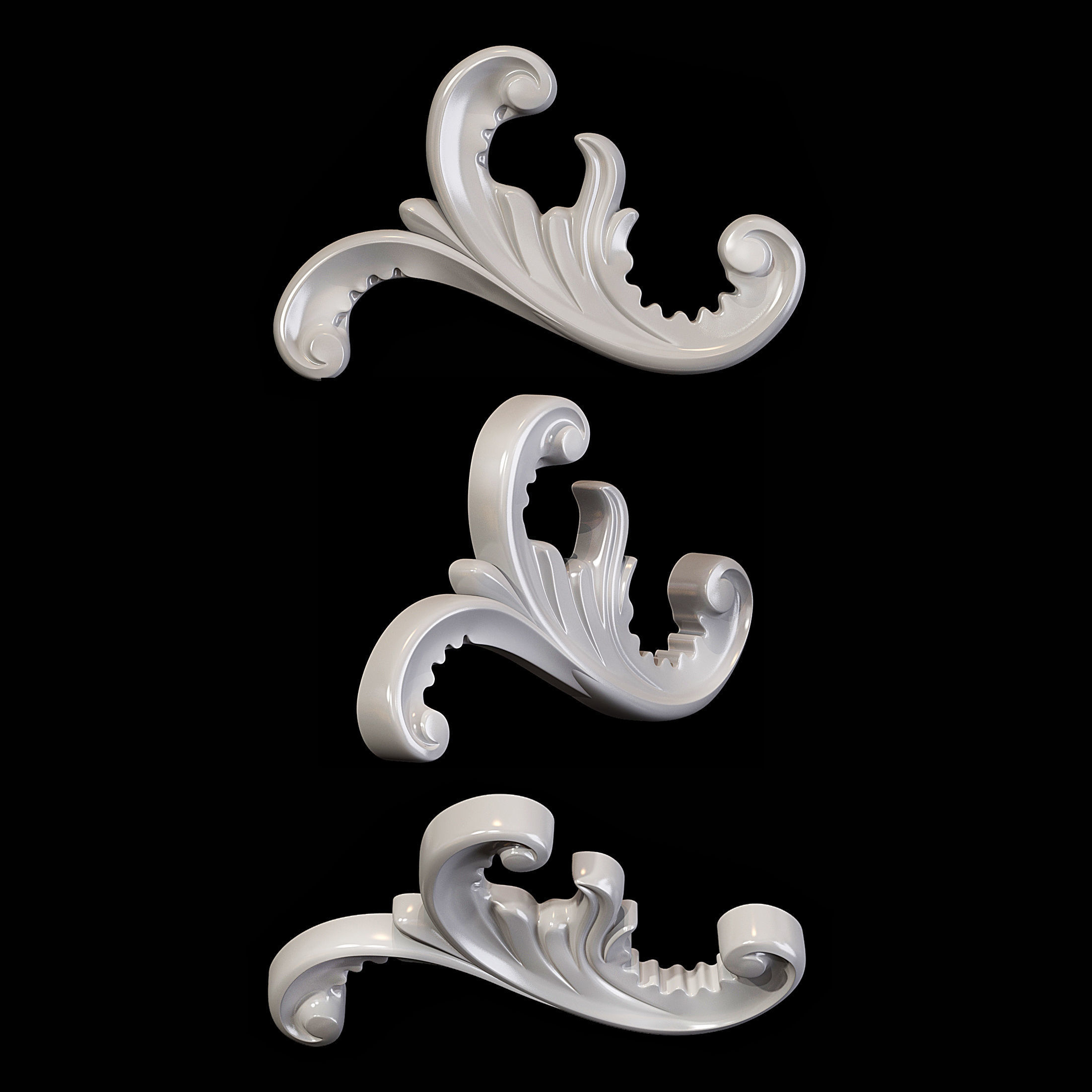 Classic carved 112 3D model_4