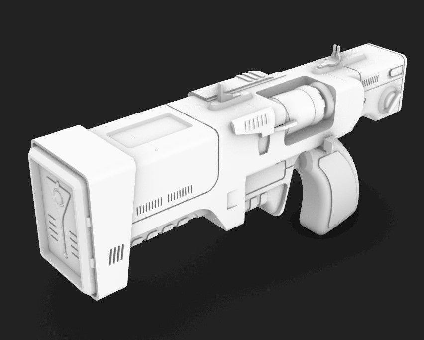 Institute Laser Pistol Fallout  3D print model_25