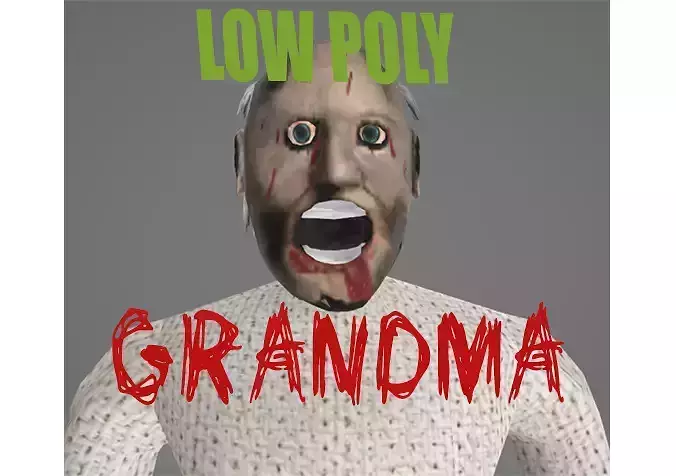 Horror Grandma Scary Granny model
