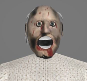 Horror Grandma Scary Granny model Low-poly 3D model_4