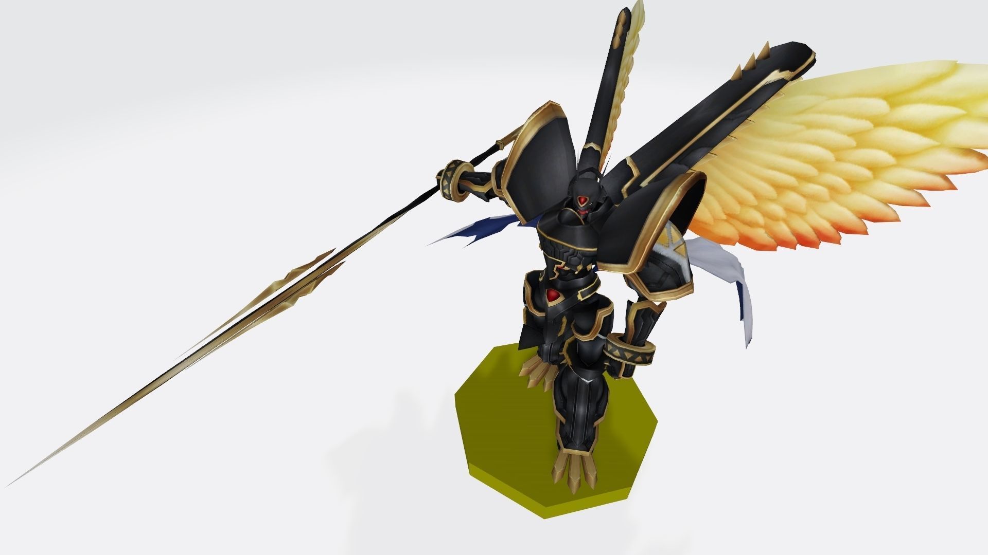 Alphamon Ouryuken 3D print model_9