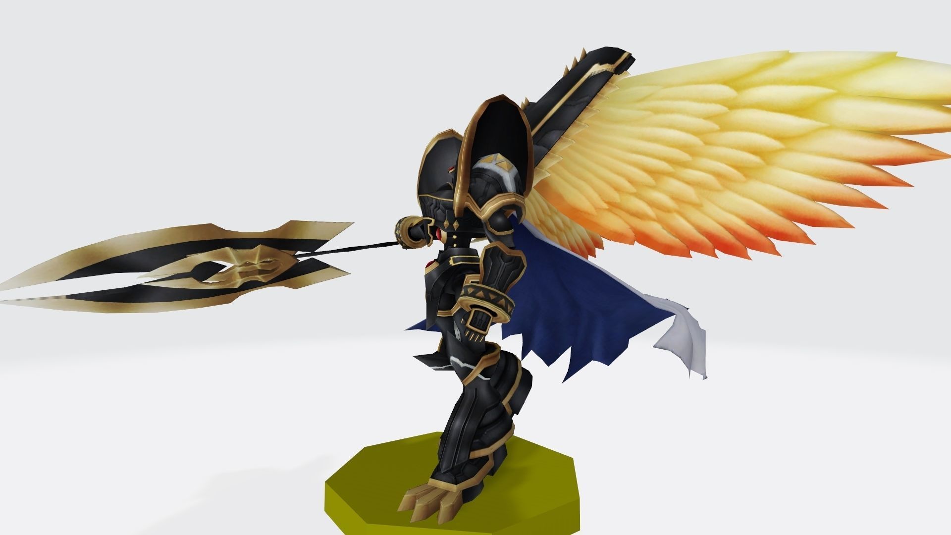 Alphamon Ouryuken 3D print model_3