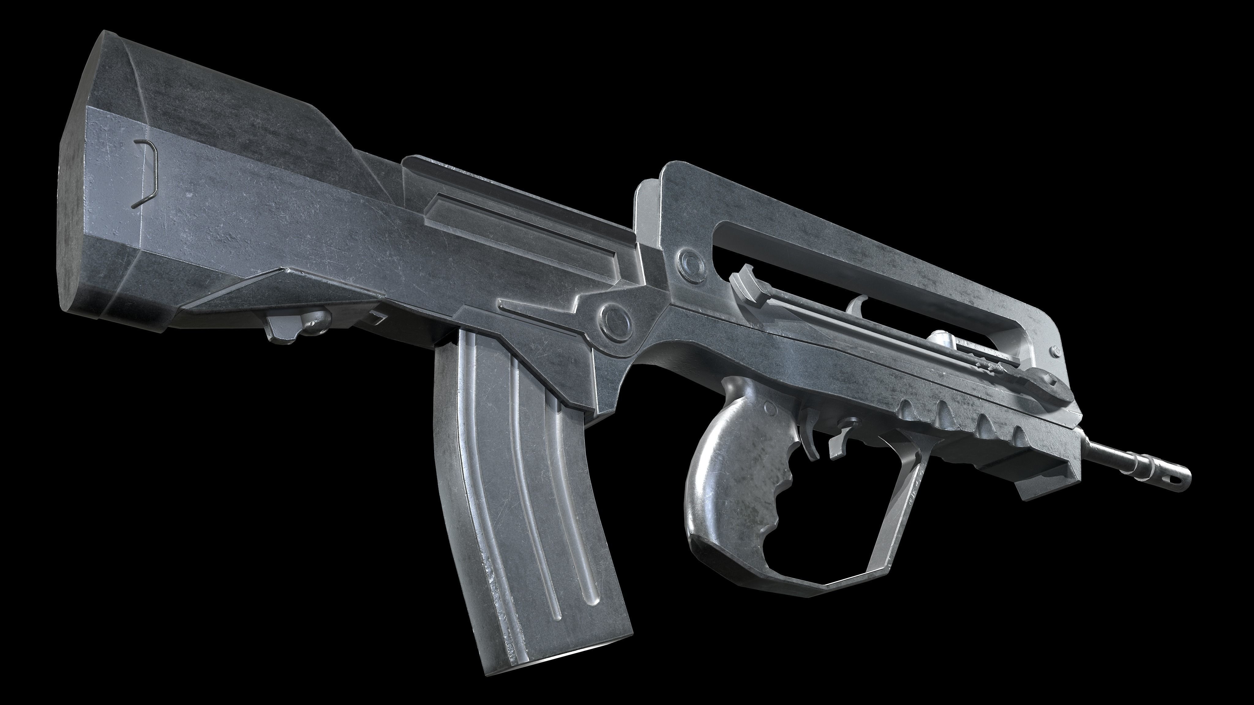 Famas G2 PBR Worn  Low-poly 3D model_2