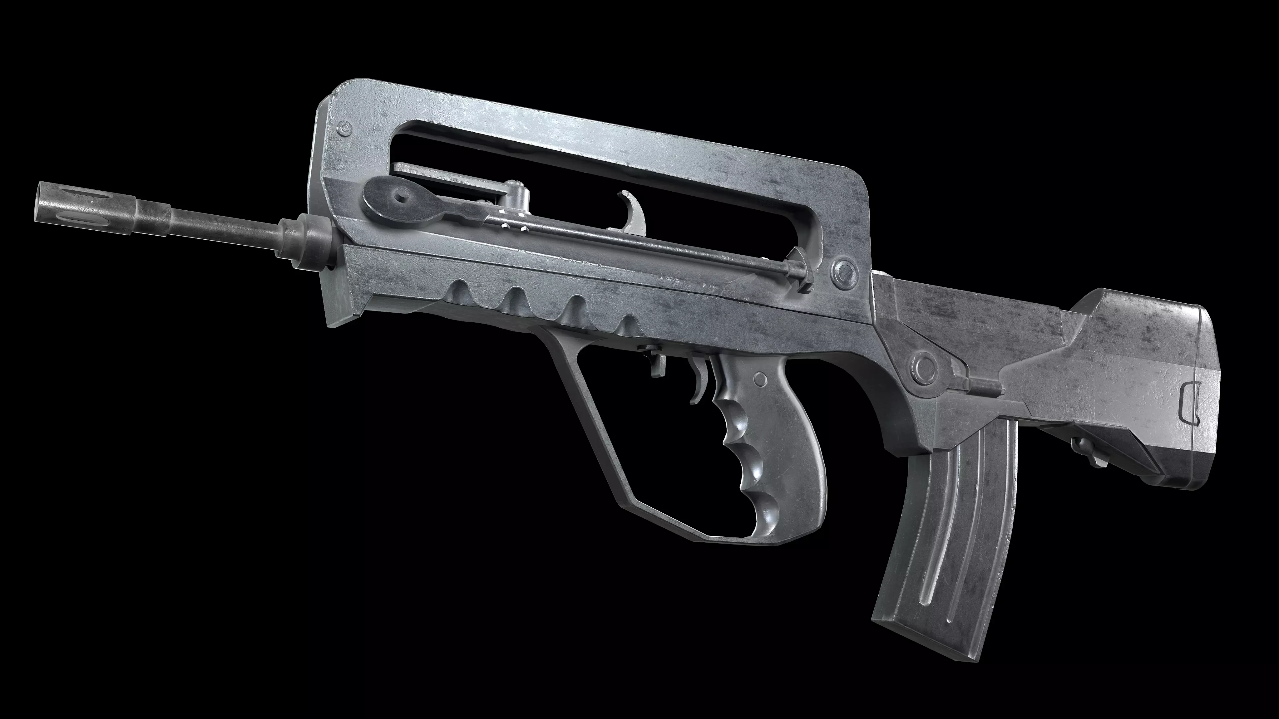 Famas G2 PBR Worn  Low-poly 3D model_0