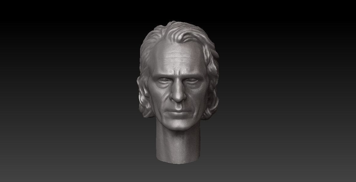 ONE12 SCALE HEAD - JOAQUIN PHOENIX- JOKER - 2019 MOVIE VER 3D print model_5