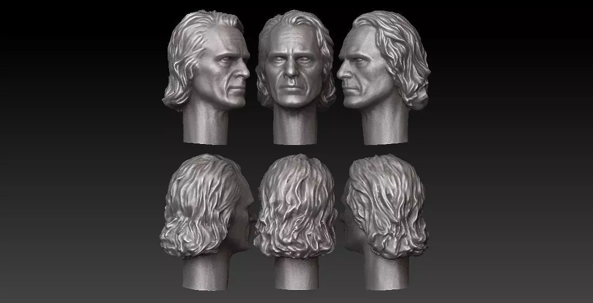 ONE12 SCALE HEAD - JOAQUIN PHOENIX- JOKER - 2019 MOVIE VER 3D print model_0