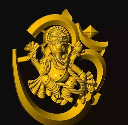 New South indian ganesh locket 