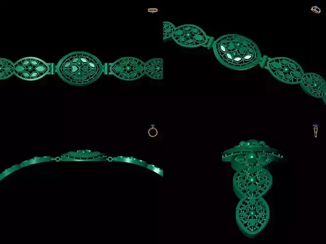 Bracelet4 emerald necklace from legend of zelda