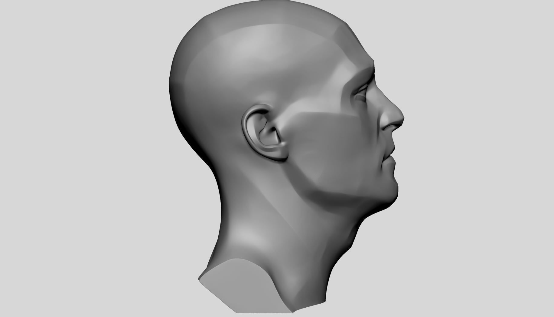 Male Head Planes 3D print model_2