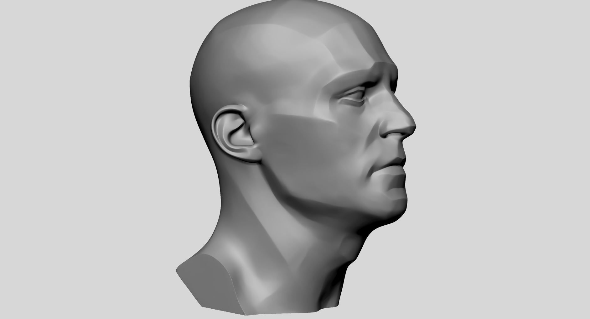 Male Head Planes 3D print model_1