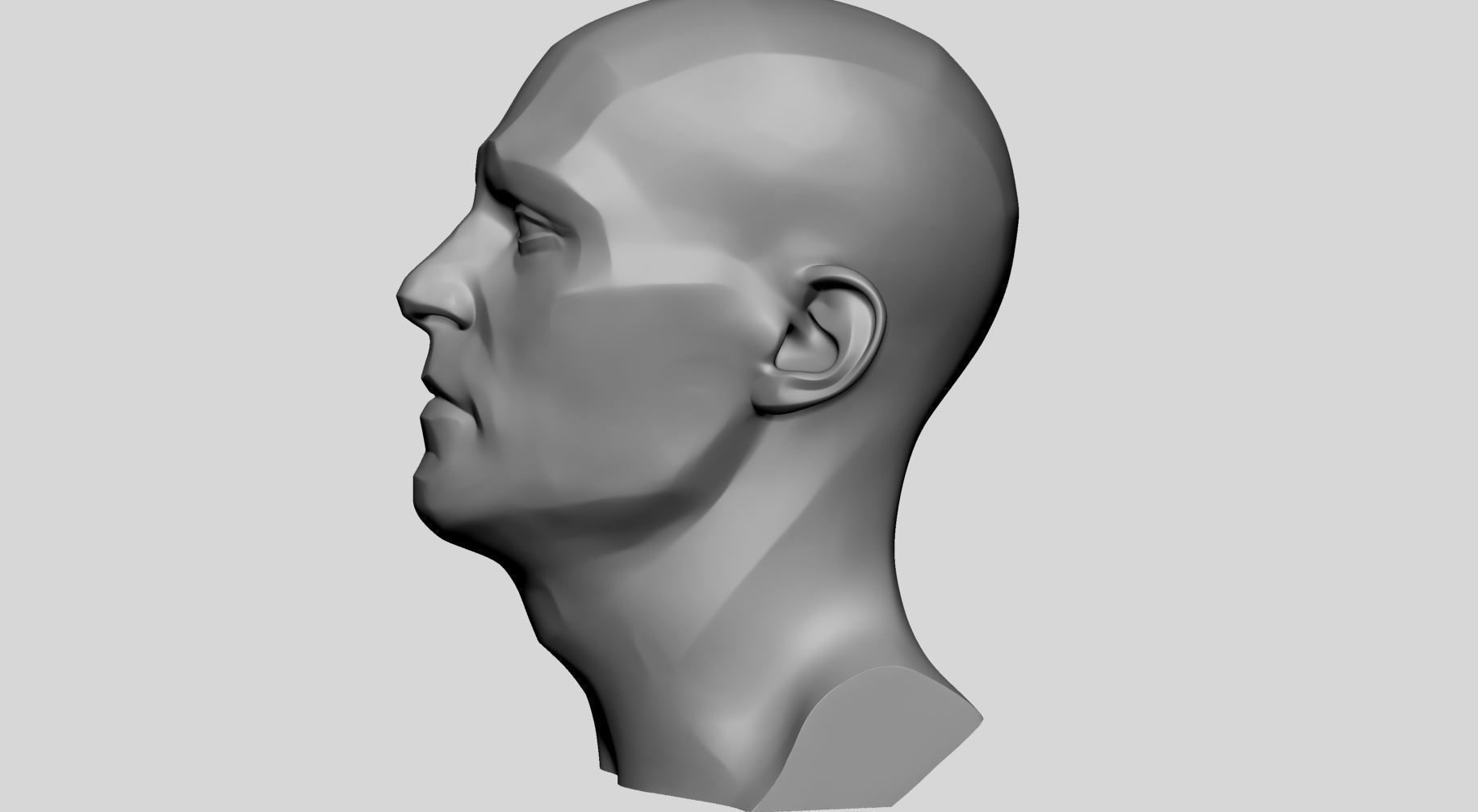 Male Head Planes 3D print model_6