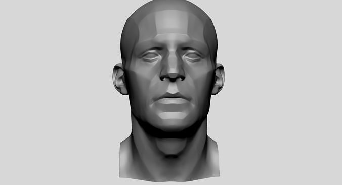 Male Head Planes 3D print model