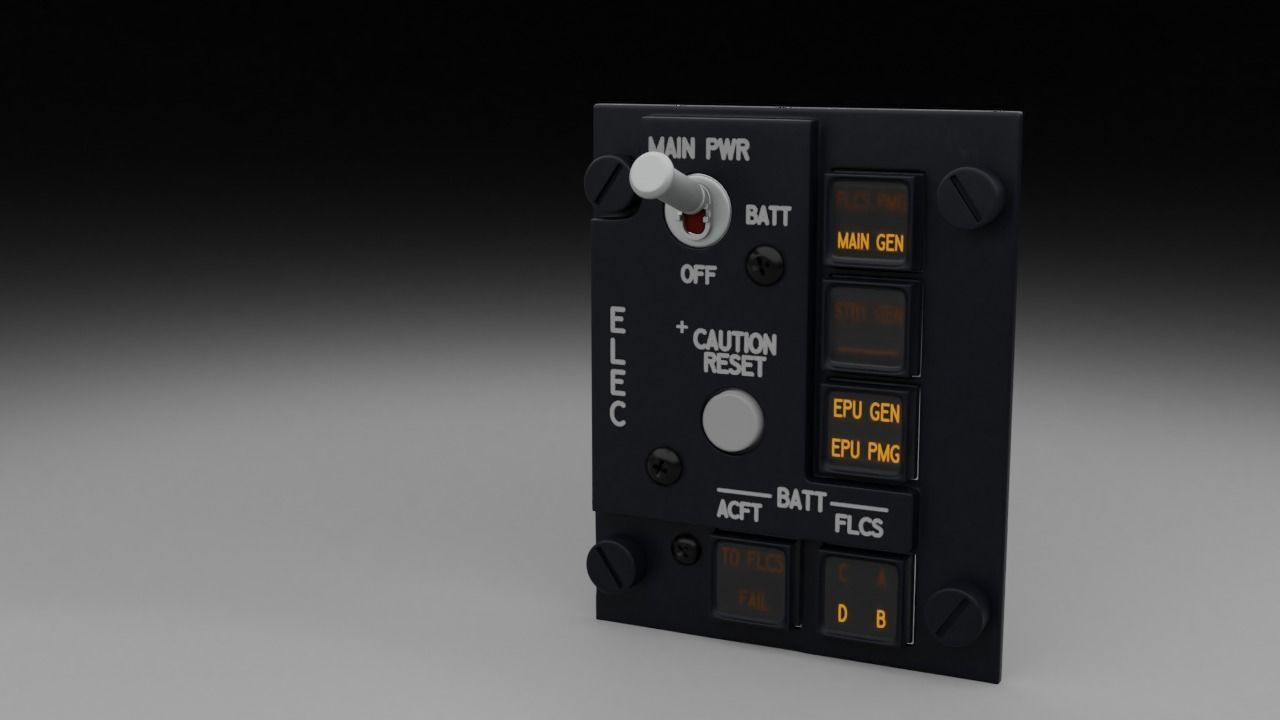 F16 ELECTRONICS Panel 3D model_22