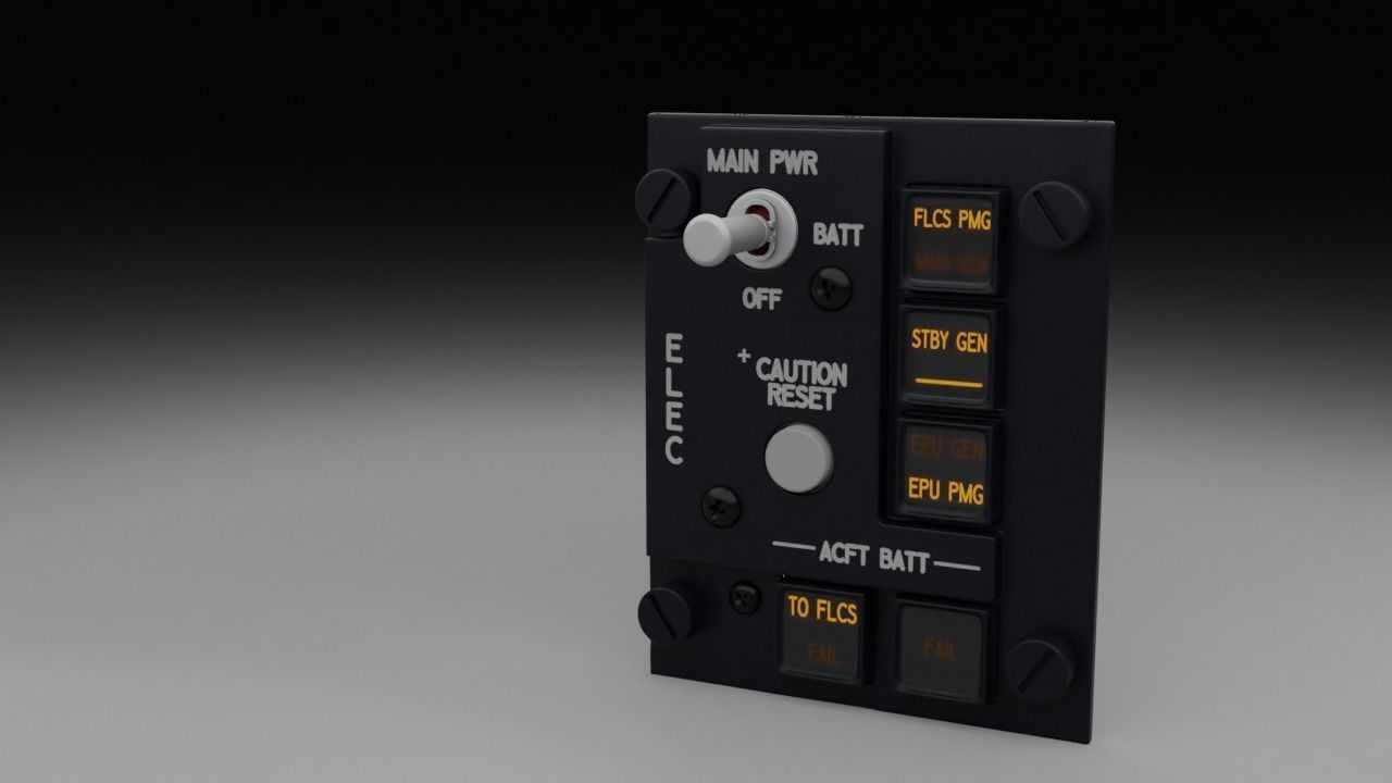 F16 ELECTRONICS Panel 3D model_2