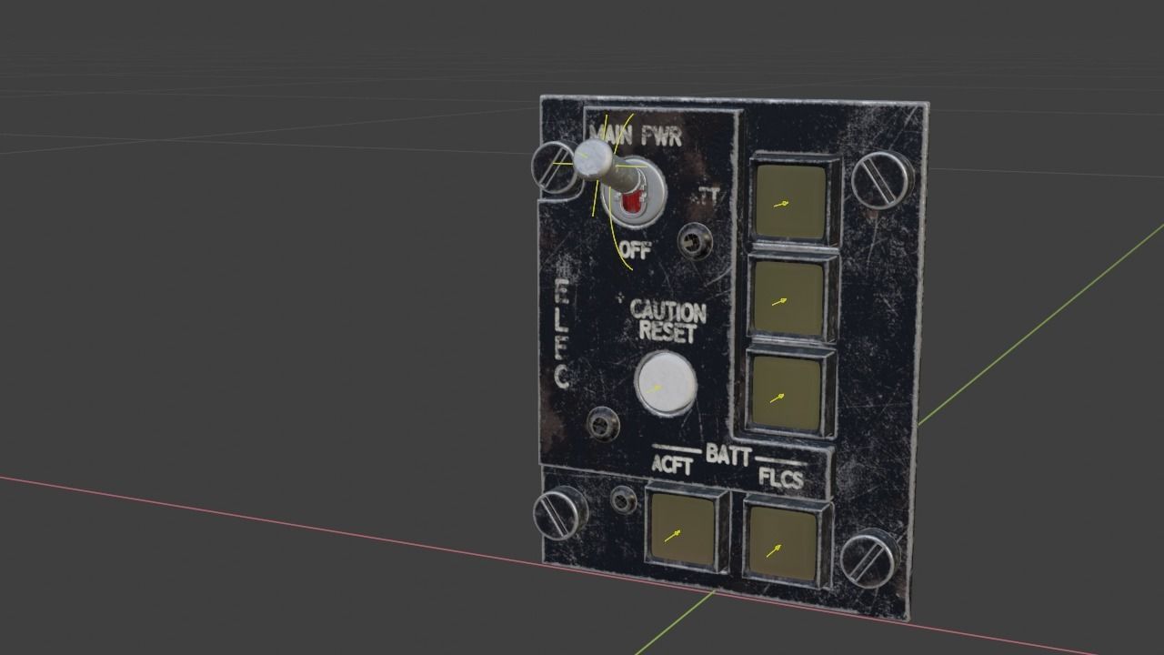 F16 ELECTRONICS Panel 3D model_21