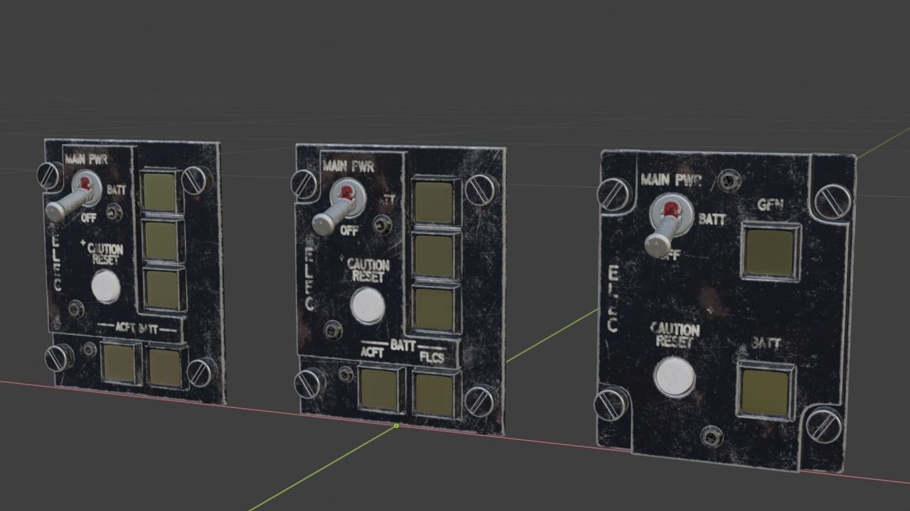 F16 ELECTRONICS Panel 3D model_27