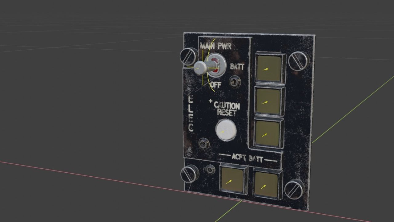 F16 ELECTRONICS Panel 3D model_7