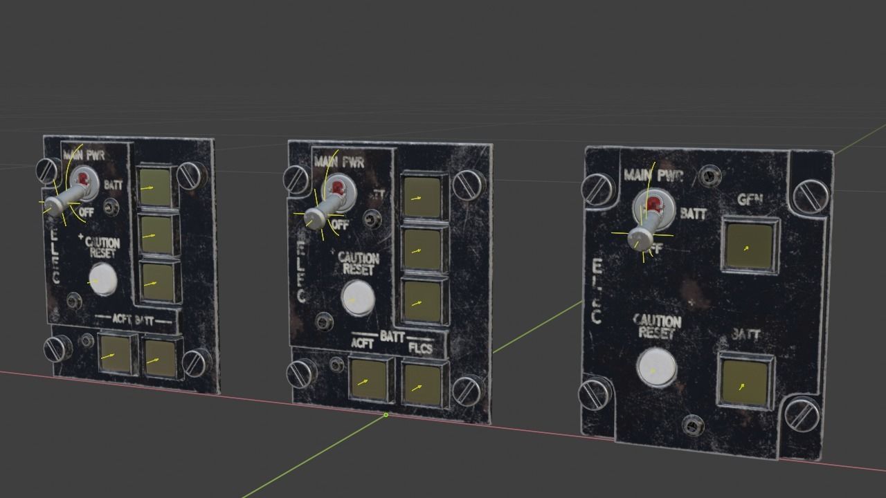 F16 ELECTRONICS Panel 3D model_28