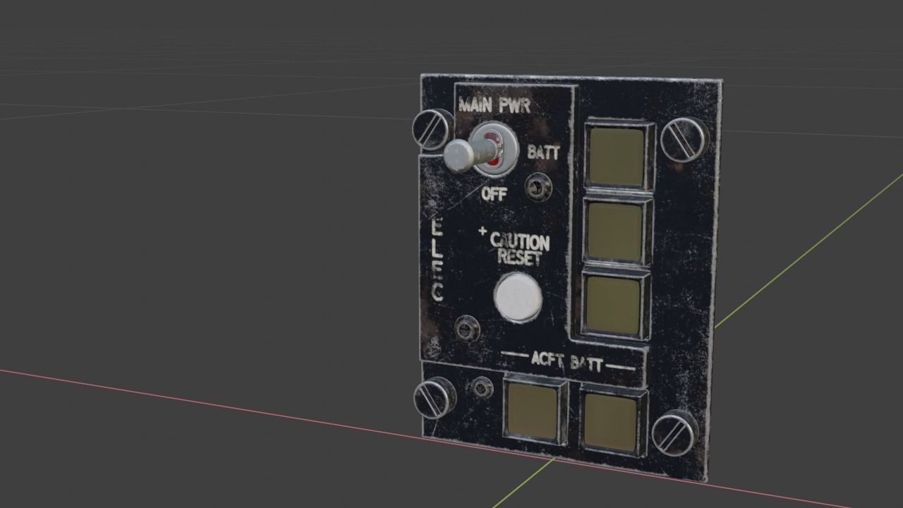F16 ELECTRONICS Panel 3D model_6