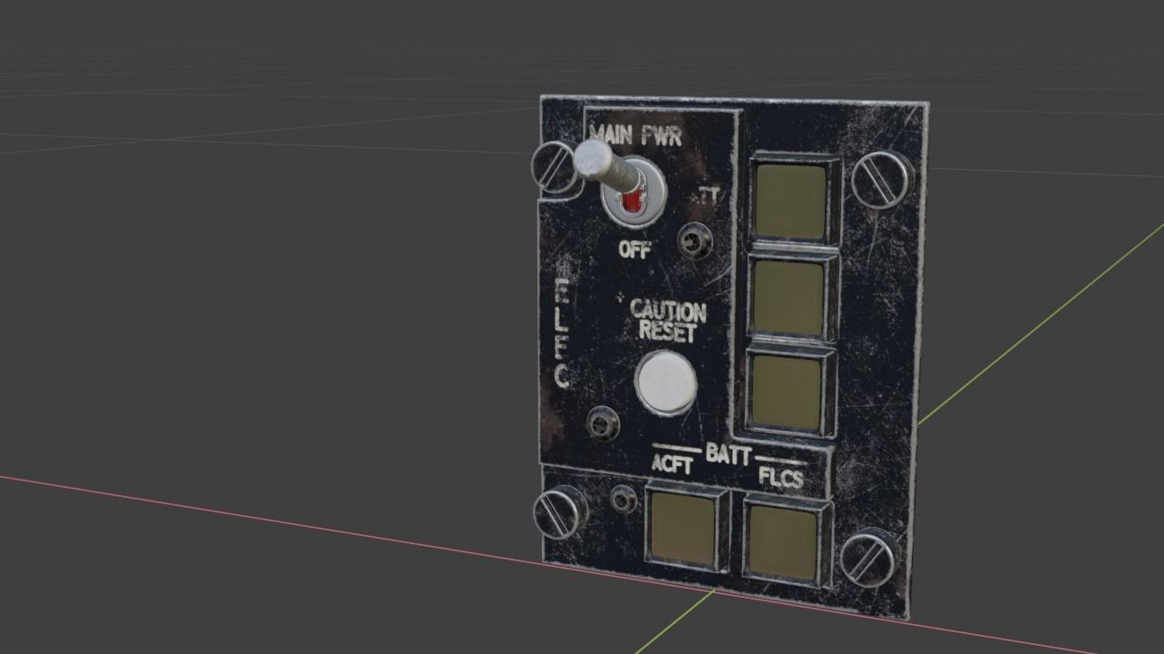 F16 ELECTRONICS Panel 3D model_20
