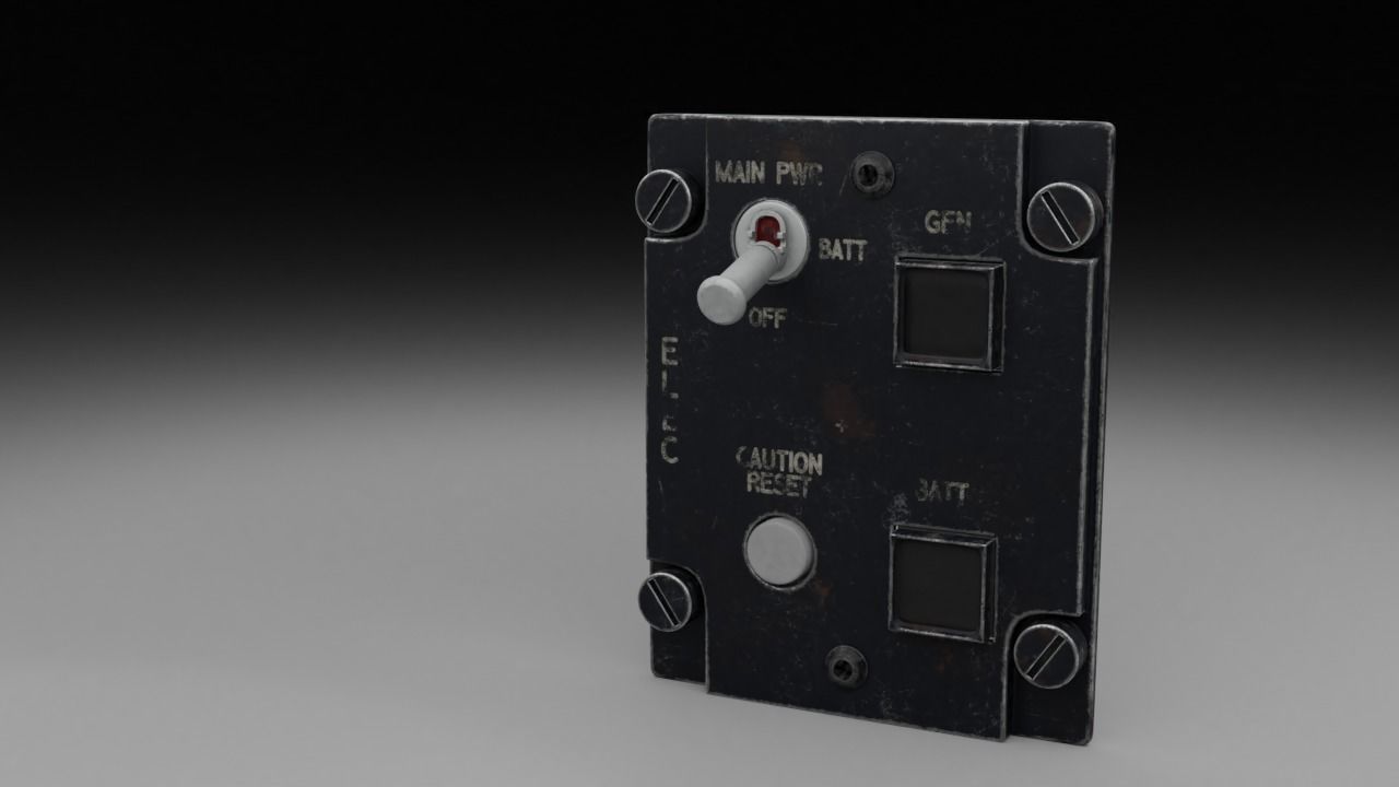 F16 ELECTRONICS Panel 3D model_16