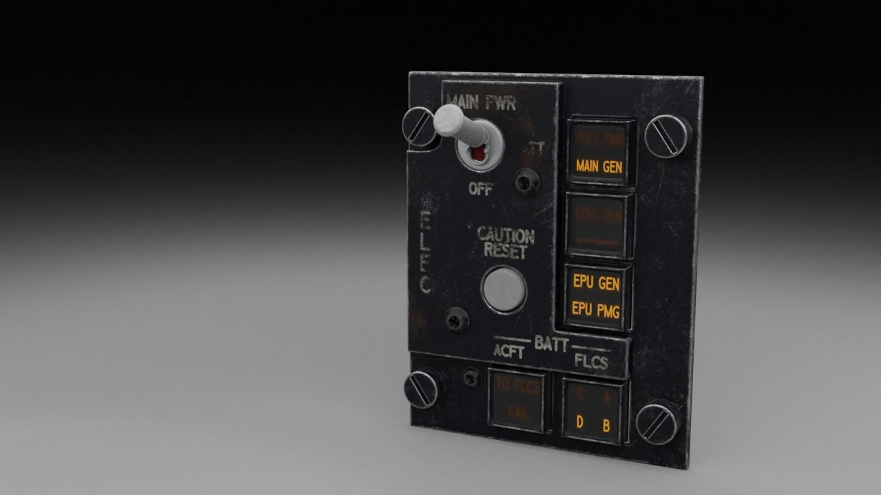 F16 ELECTRONICS Panel 3D model_23