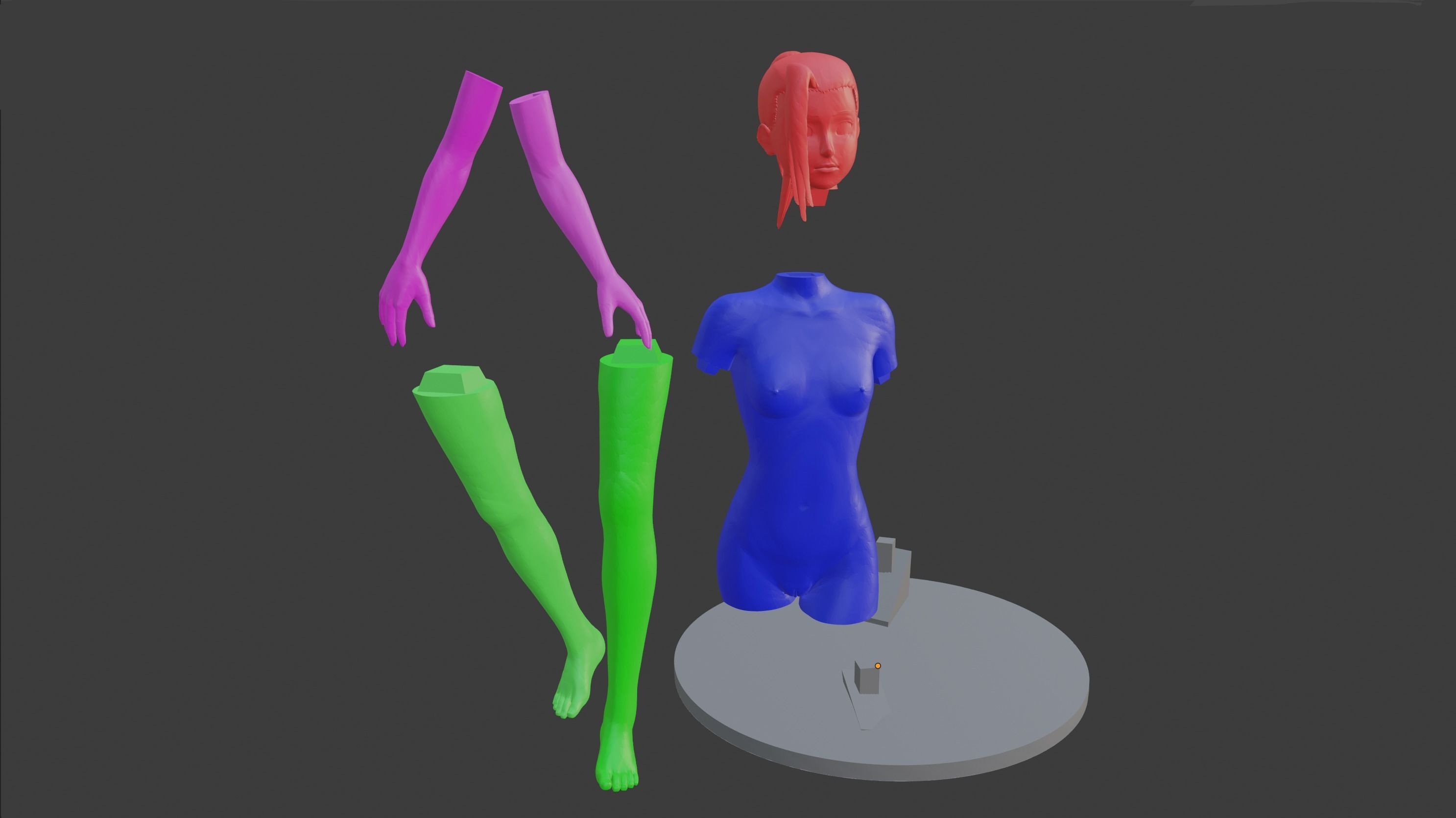 Ino Yamanaka young 3D print model_8