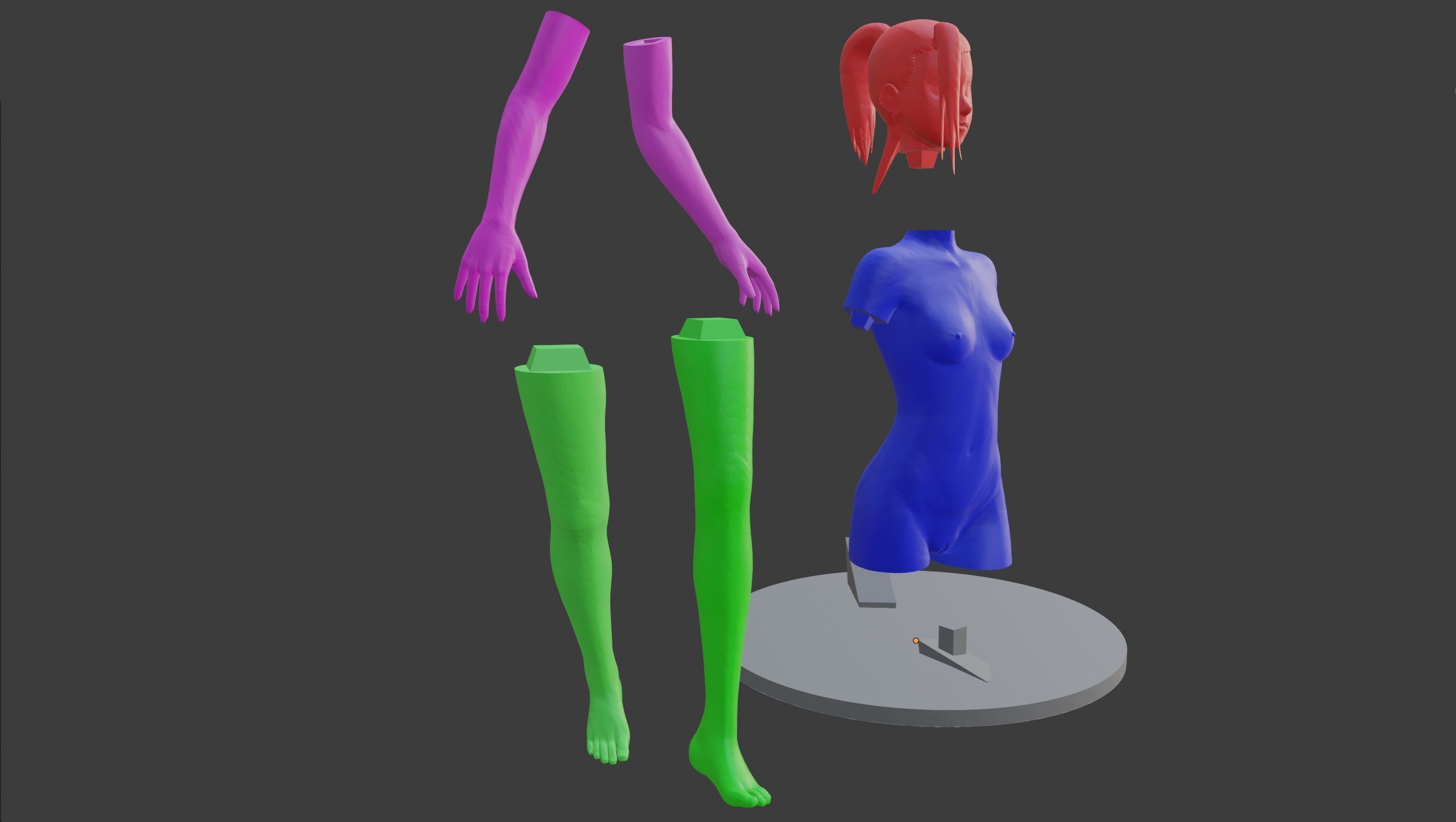 Ino Yamanaka young 3D print model_11