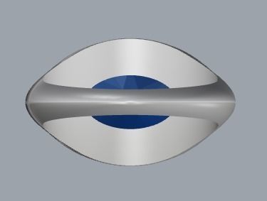 Sterling Silver Oval Signet Ring Jewelry 3D print model_5