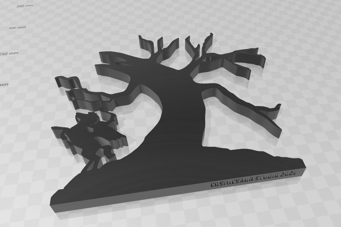 Sleepy Hollow Tree Silhouette 3D print model_1