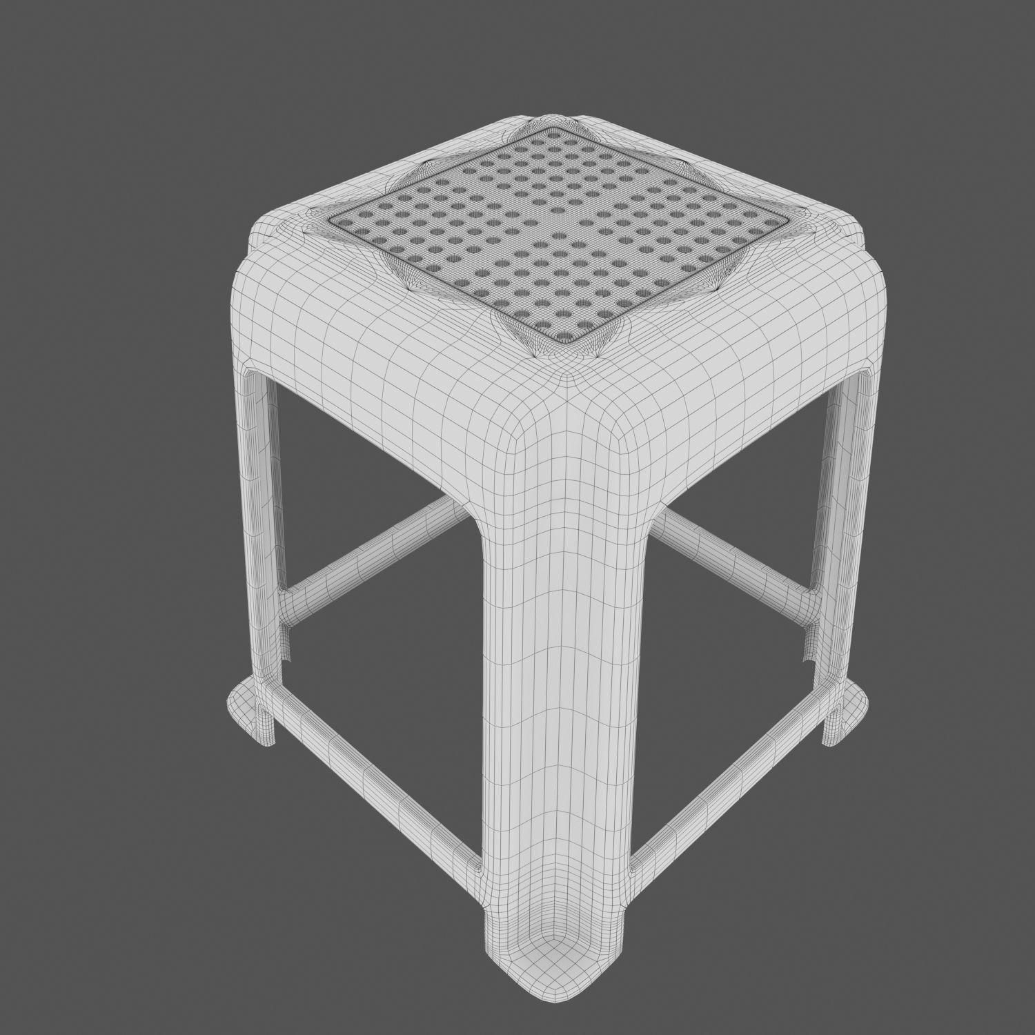 Plastic Chair 3D model_3