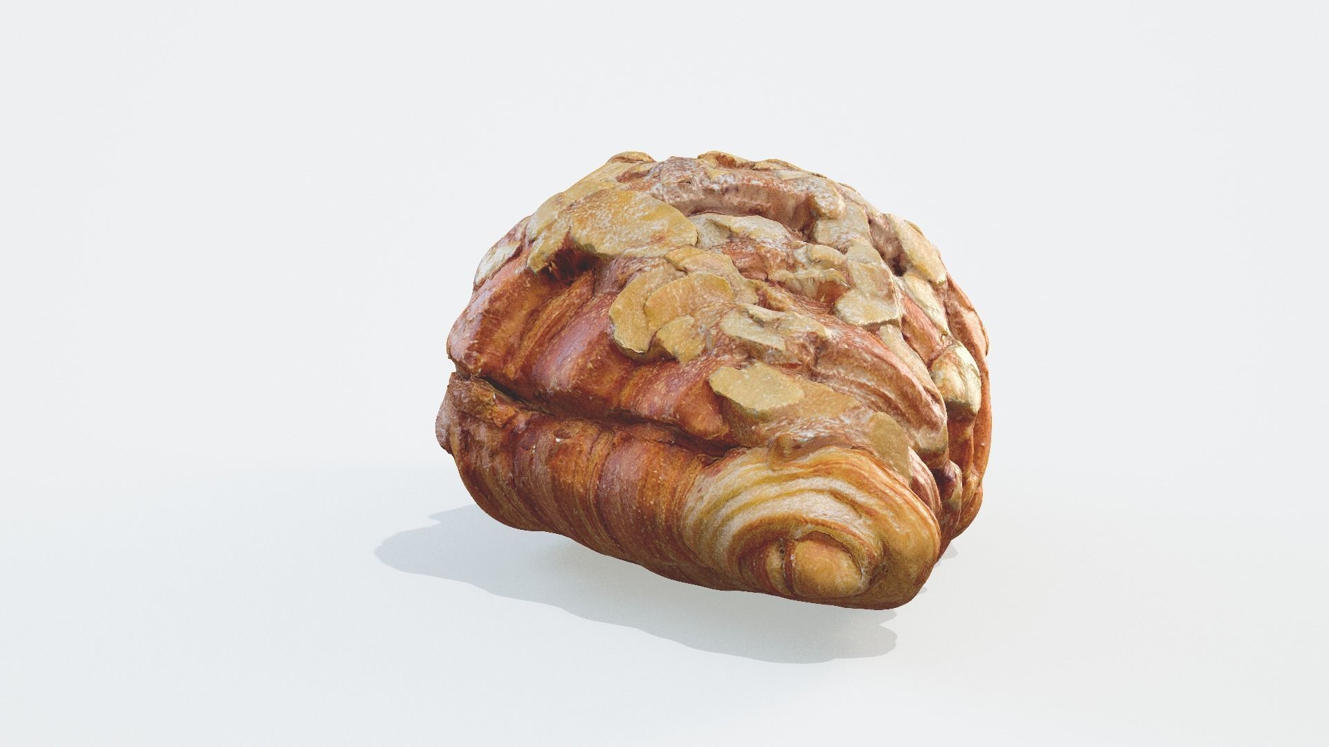 3D Croissant Almond model 3D model_9