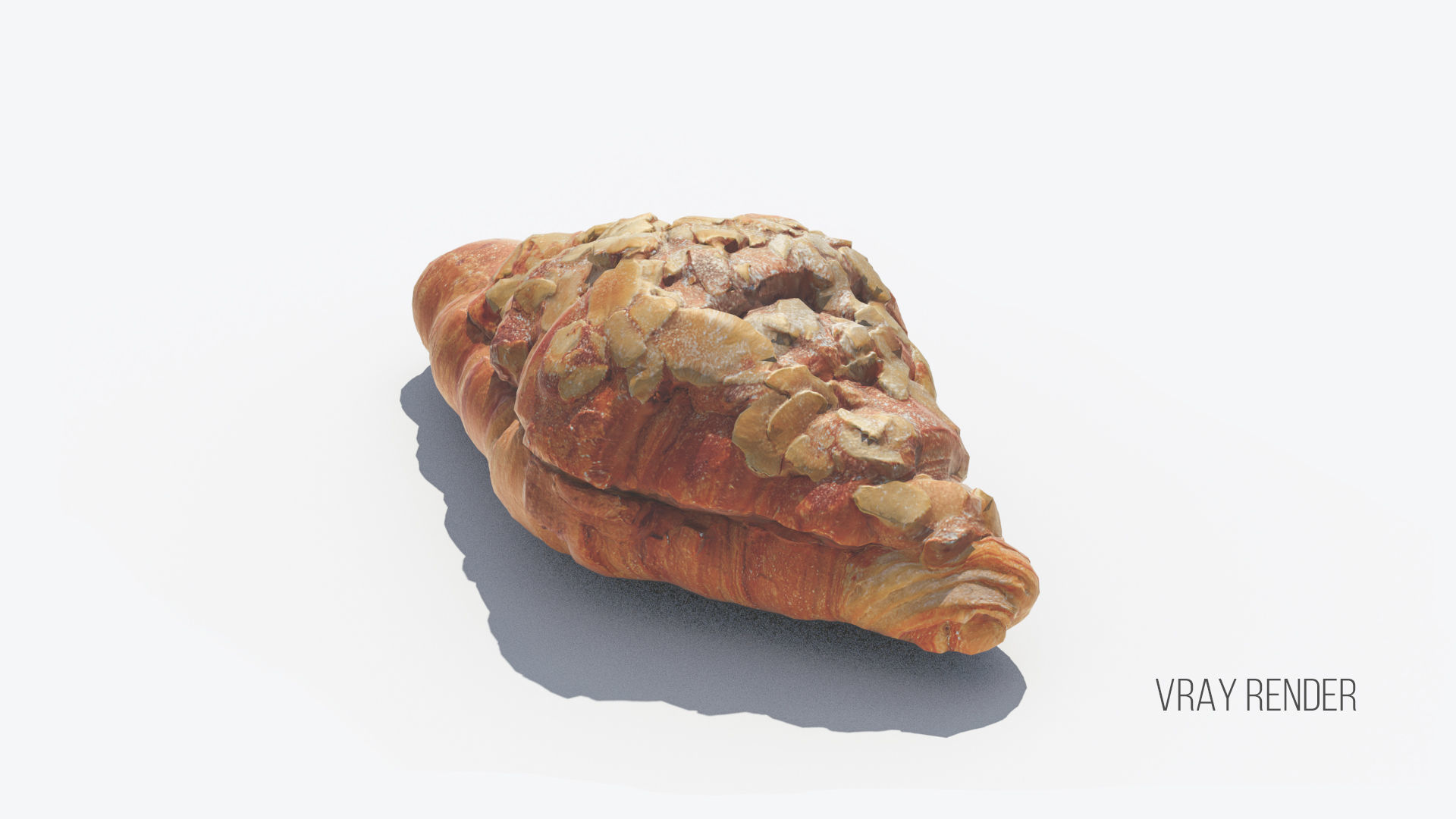3D Croissant Almond model 3D model_14