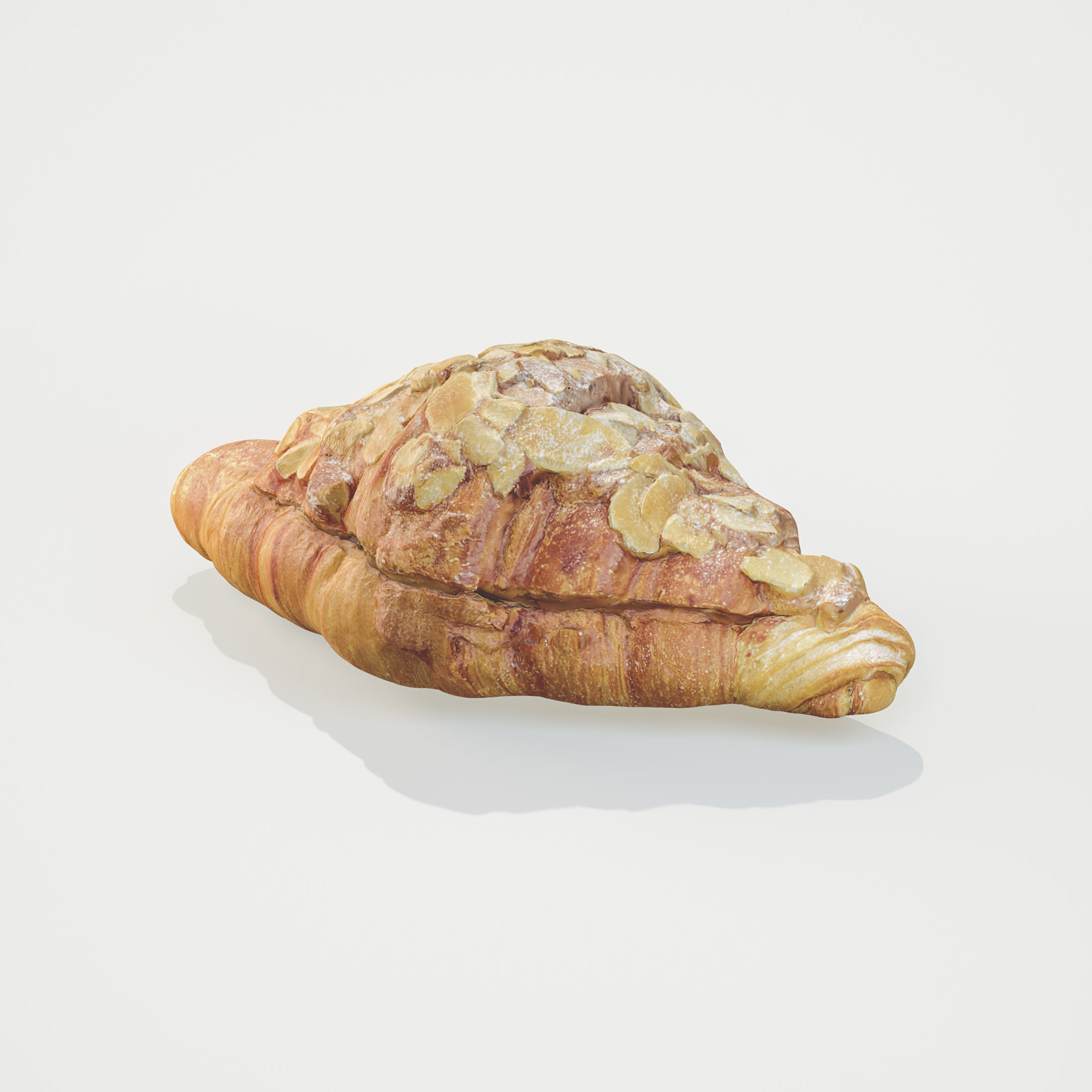 3D Croissant Almond model 3D model_4