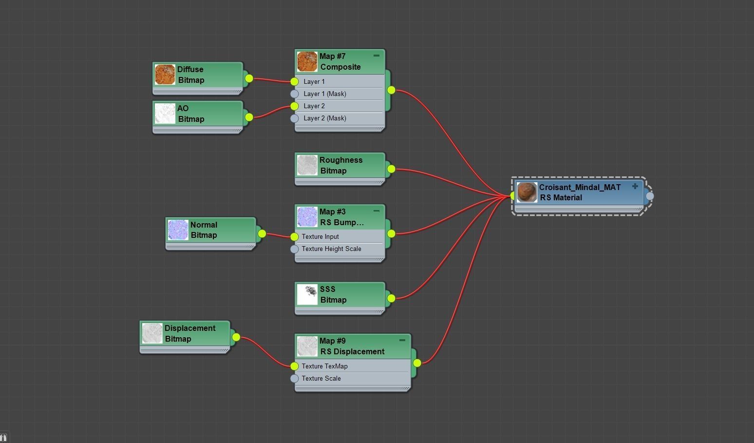 3D Croissant Almond model 3D model_26