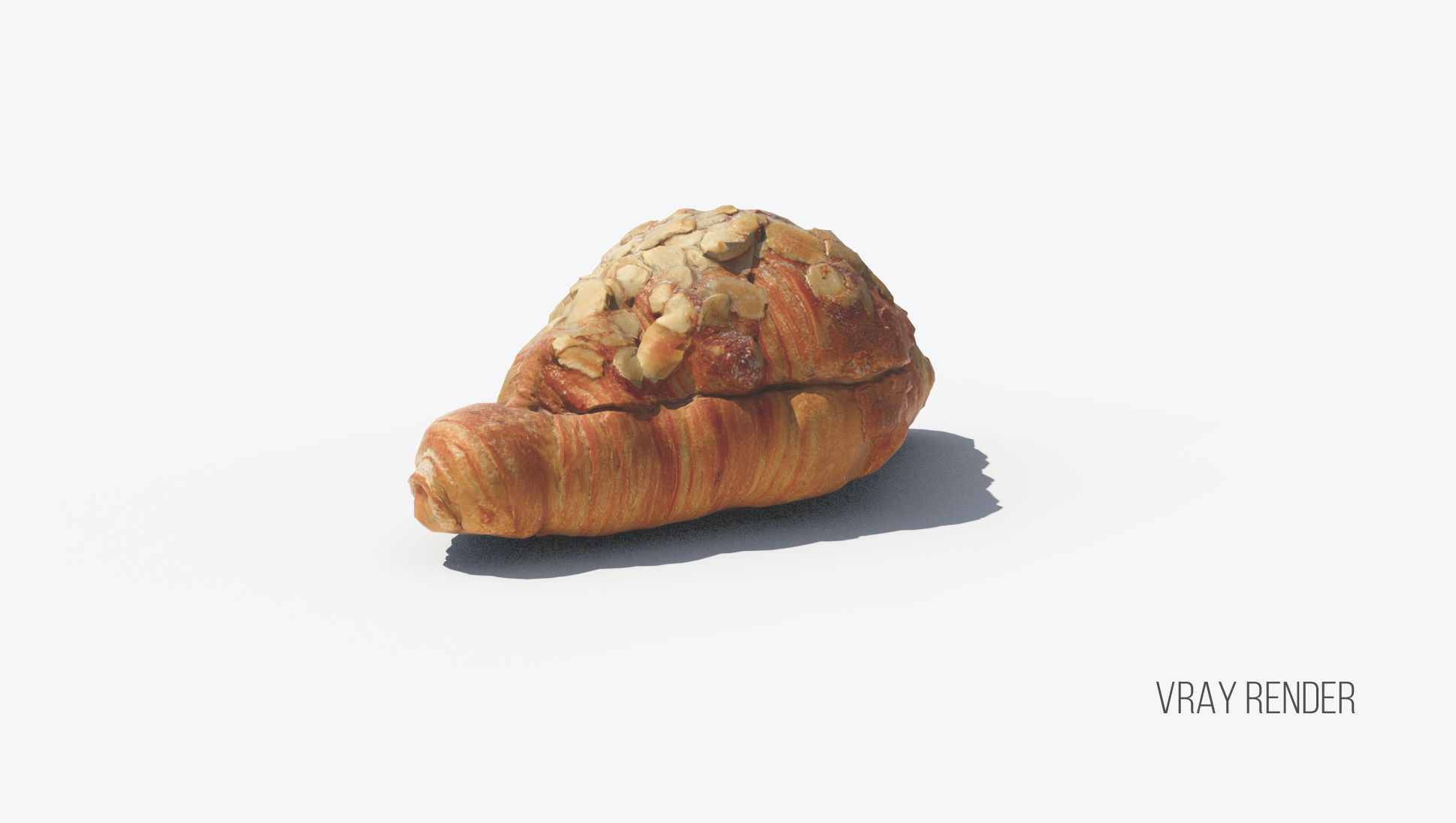 3D Croissant Almond model 3D model_13